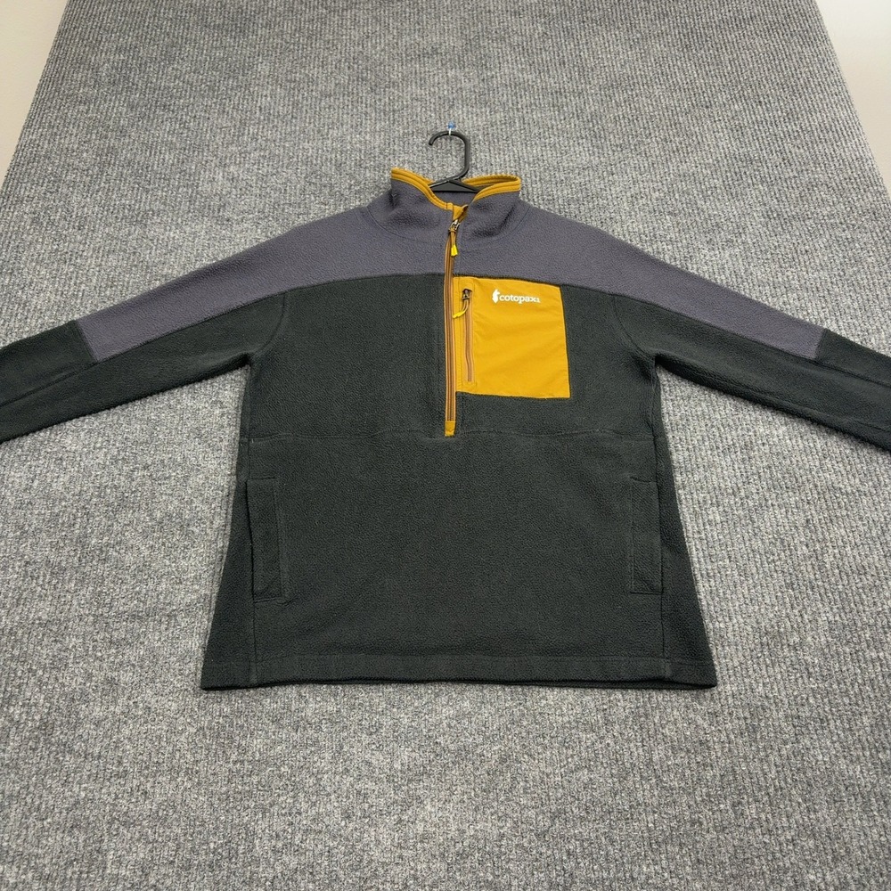 Cotopaxi Pullover Mens M Black Grey Fleece Quarter Zip Colorblock Gorpcore